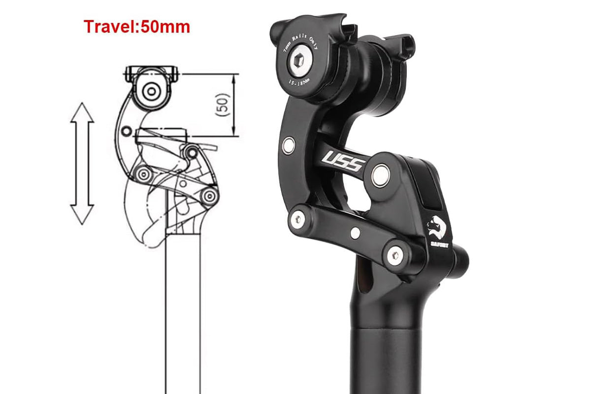 SAFORT USS Suspension Glide Seatpost 30.9/33.9mm