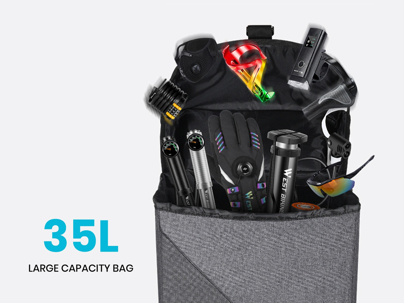 WestBiking 35L E-Bike Panniers Rack Bag
