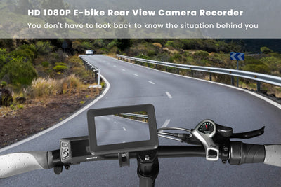 4.3" AHD 1080P Monitor E-bike Rear View Mirror, Night Vision Bike Camera for Handlebars