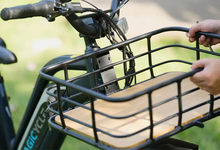 magicycle ebike front basket step