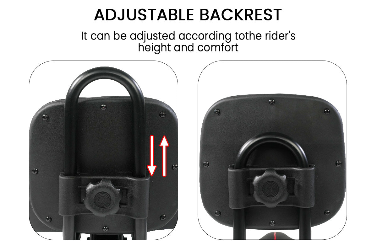 Oversized E-bike Seat Saddle with Backrest Universal Fit for Electric Bike