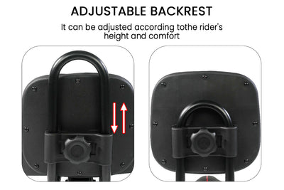 Oversized E-bike Seat Saddle with Backrest Universal Fit for Electric Bike