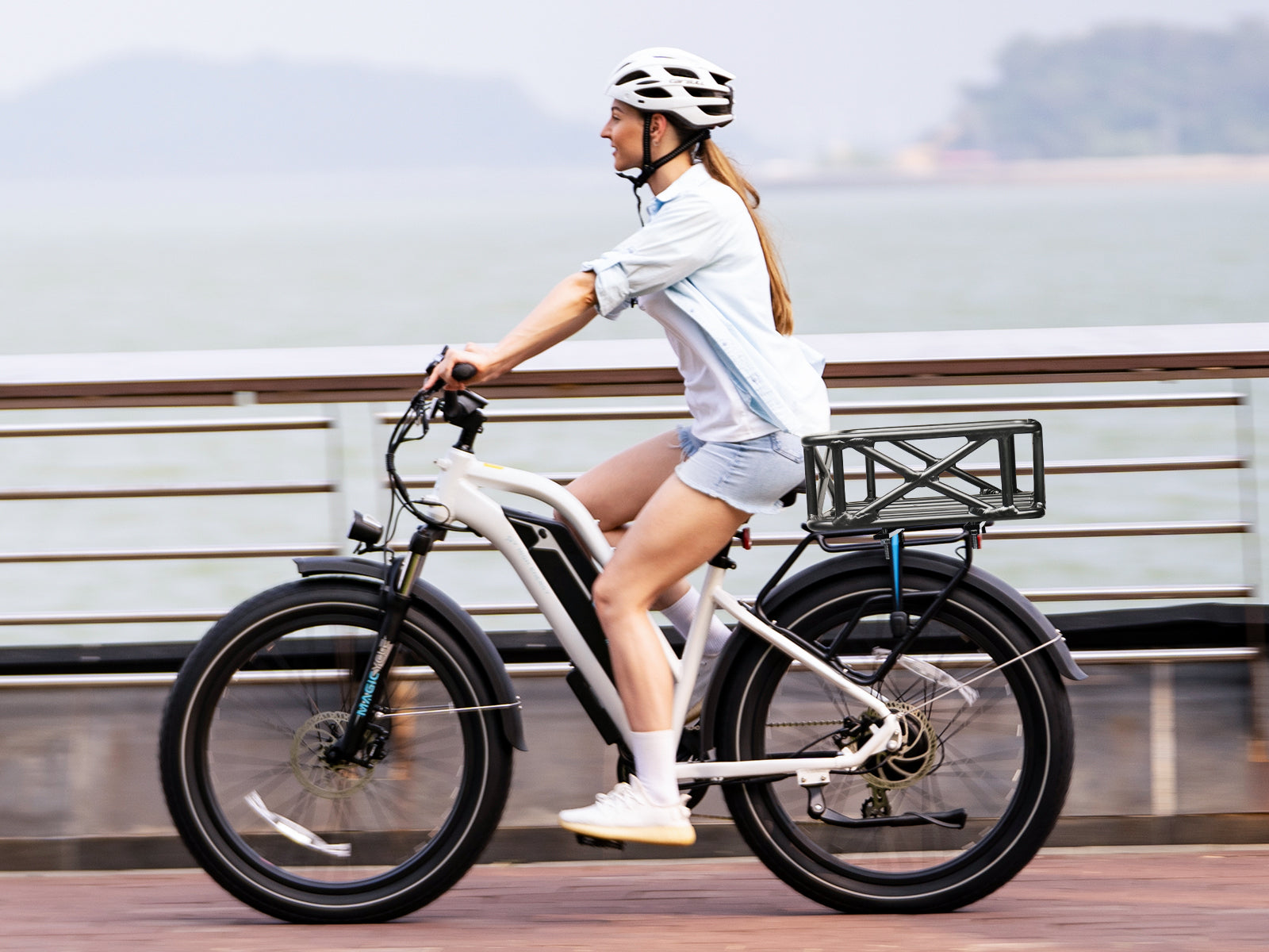 thumbnail image 2 of Mountain Bike Rear Seat Rack Rear Storage Basket Rear Basket School Bag Basket Folding Bicycle 2 of 9